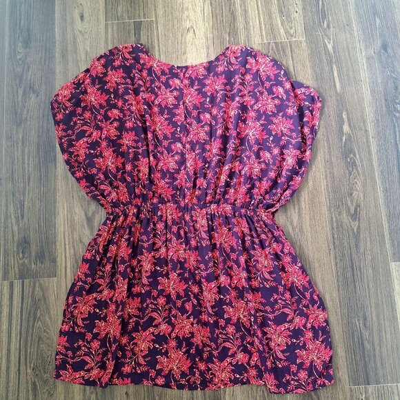 💙 Lands End Oversized Tunic Cover Up Dress Cover up Waiststring 100% Viscose - Picture 8 of 9